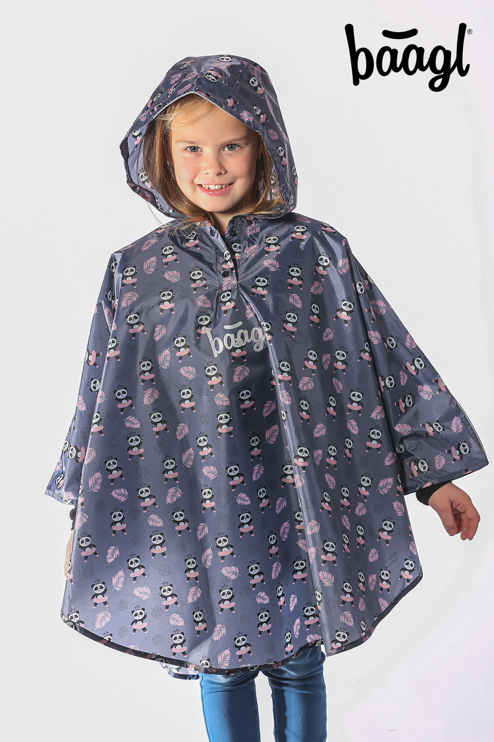 Outdoor Rain pončo Panda size XS (90 -110 cm)