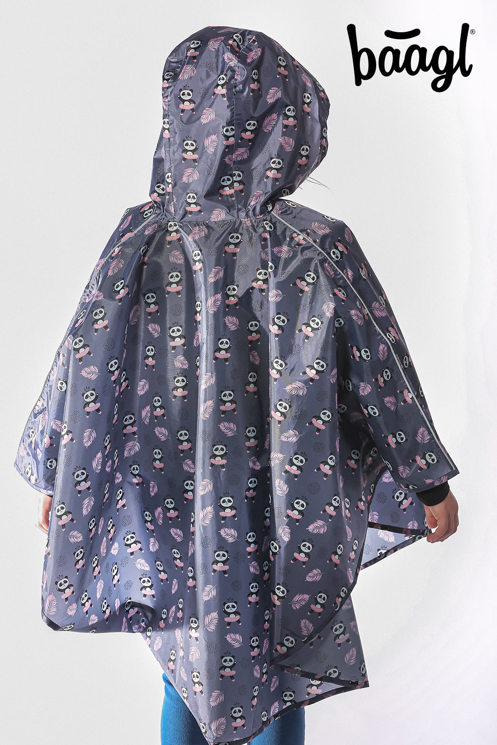 Outdoor Rain pončo Panda size XS (90 -110 cm)