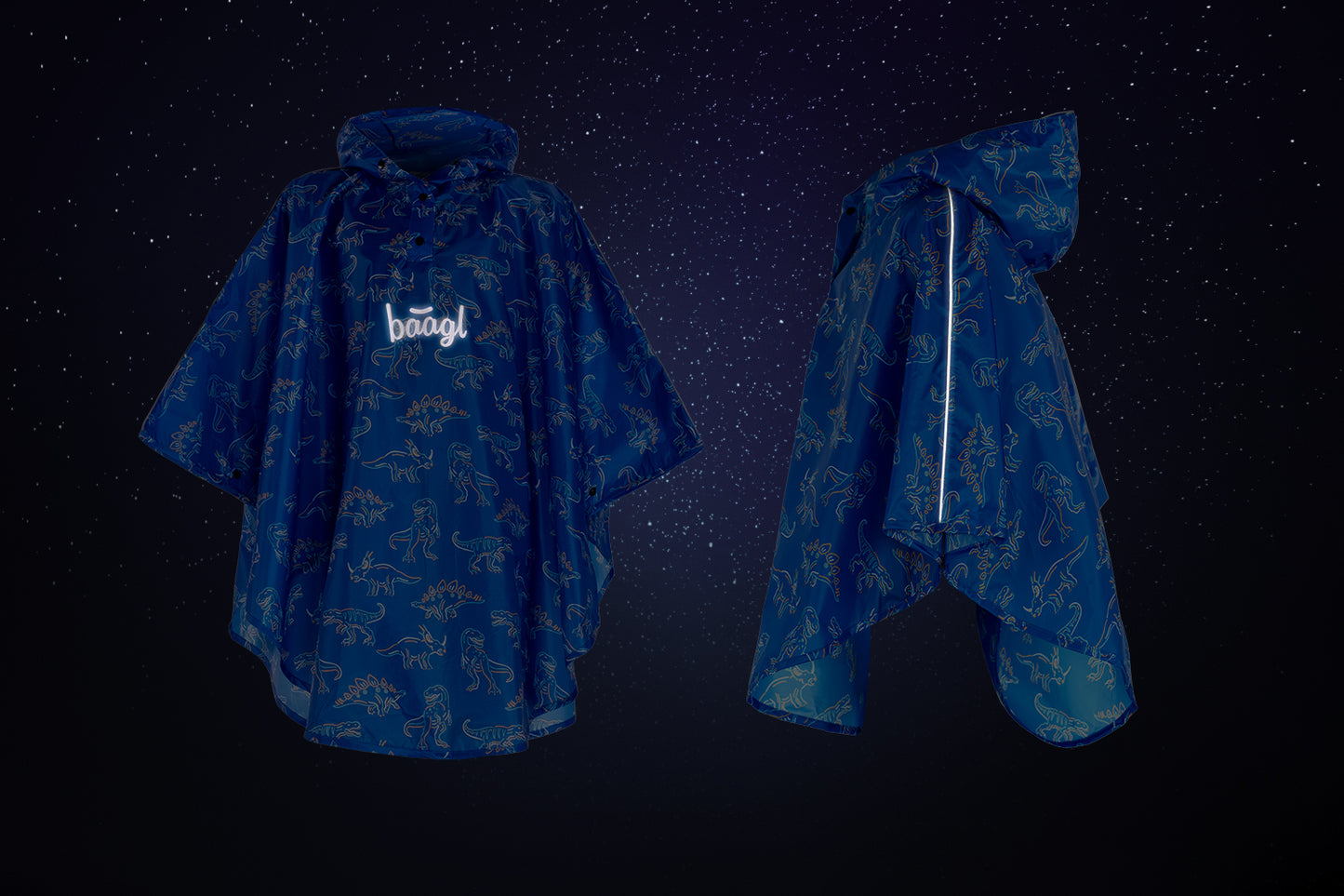 Outdoor Rain pončo Dino size XS (90 -110 cm)