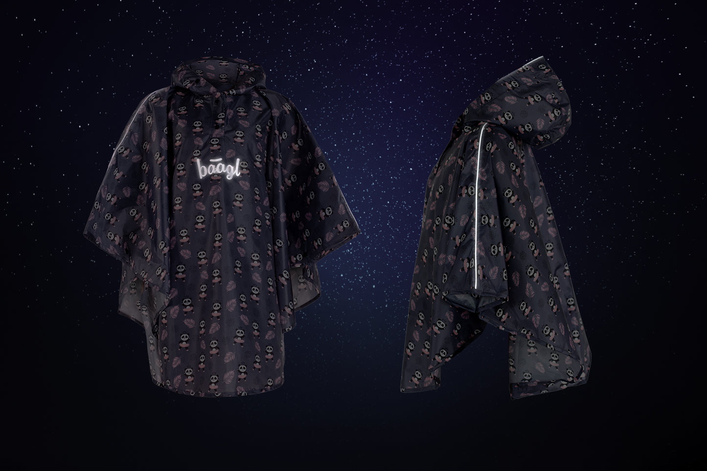 Outdoor Rain pončo Panda size S (110 -130 cm)