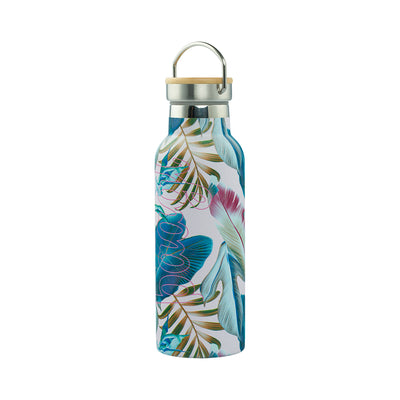 Thermo bottle with bamboo lid Leafs, 500 ml