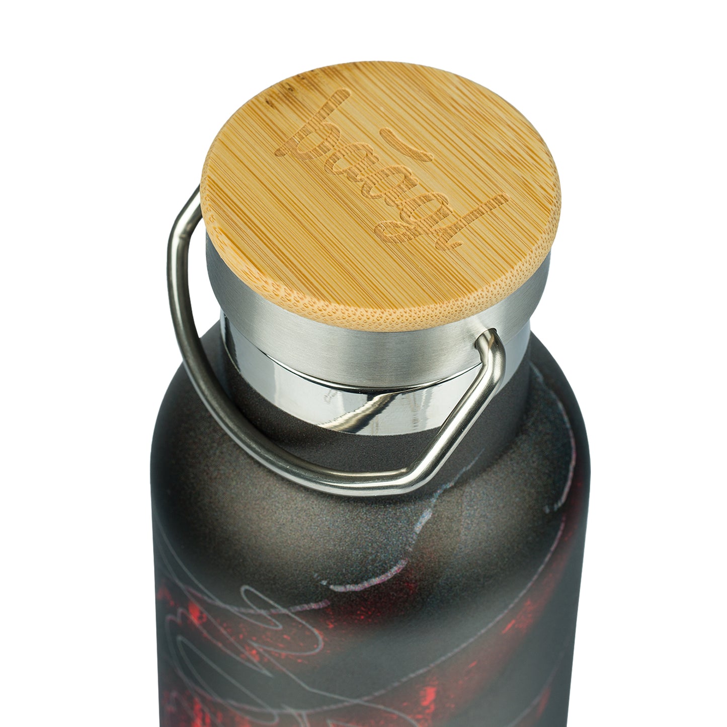 Thermo bottle with bamboo lid Volcano, 500 ml