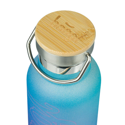 Thermo bottle with bamboo lid Gradient blue-purple, 500 ml
