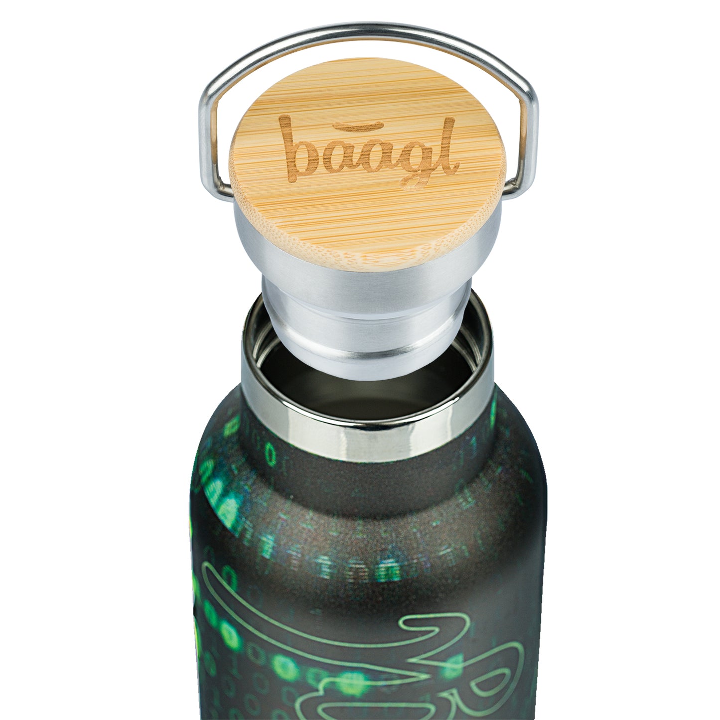 Thermo bottle with bamboo lid Numbers, 500 ml