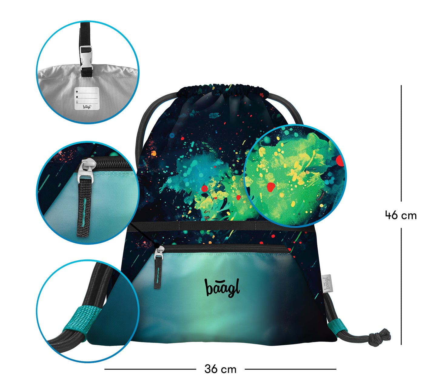 Gym sack with zip pocket Chill