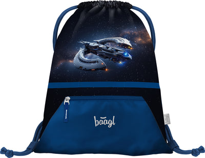 Gym sack with zip pocket Spacecraft