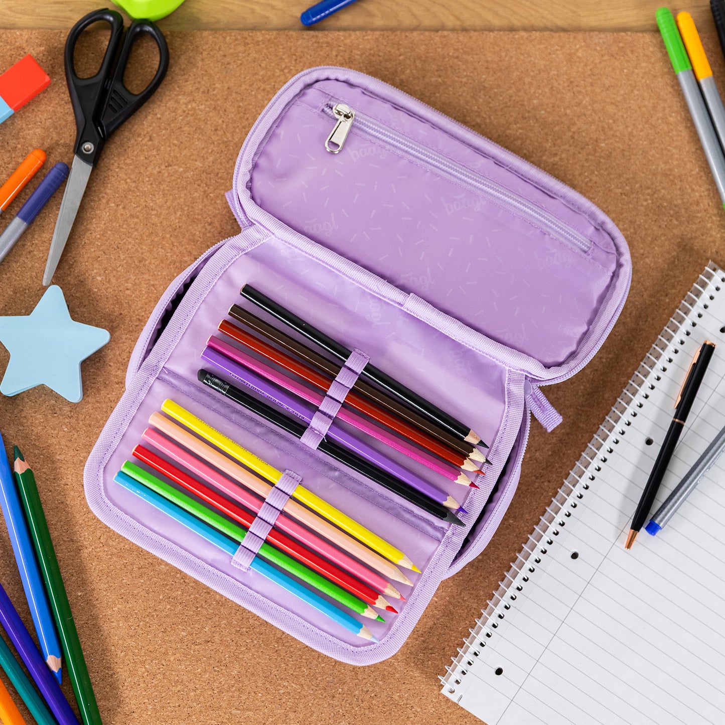 School etui Lavender