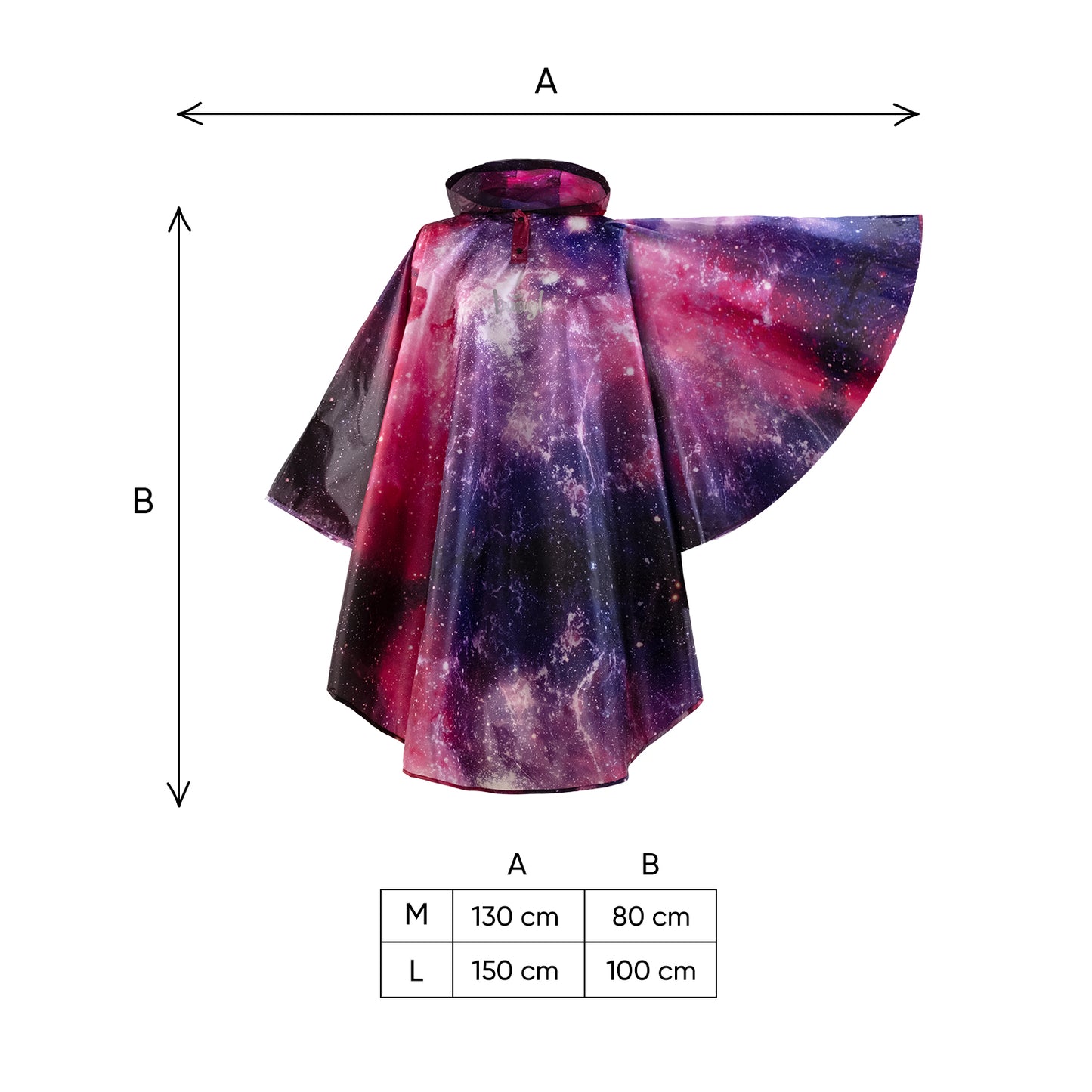 Outdoor Rain pončo Galaxy size L  (150 -170 cm)