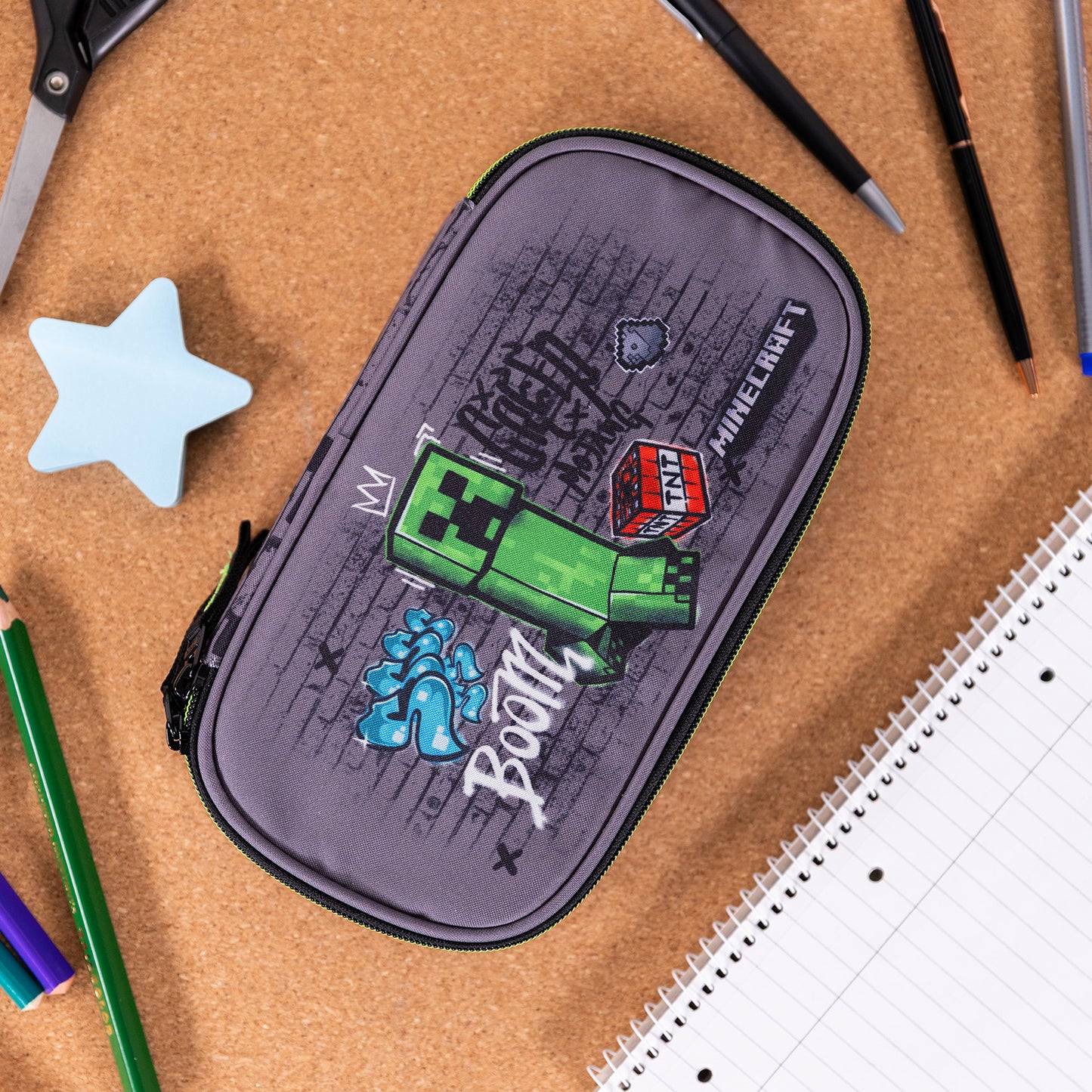School etue pencil case Minecraft TNT