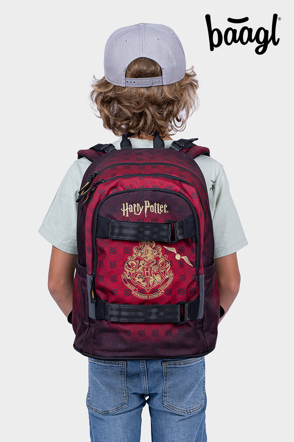 School backpack Skate Harry Potter Hogwarts Burgundy