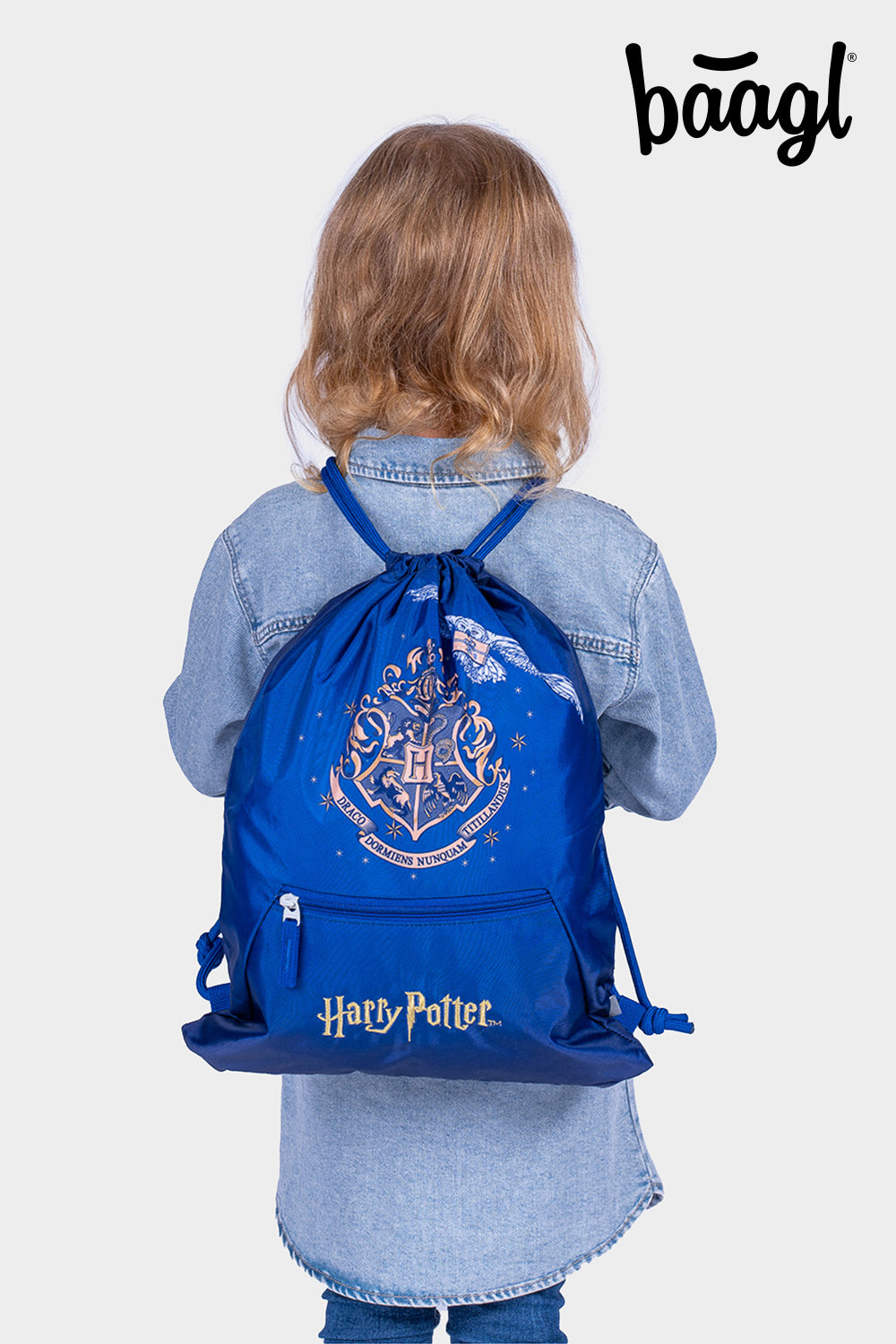 Gym sack with zip pocket Harry Potter Hogwarts Hedwig