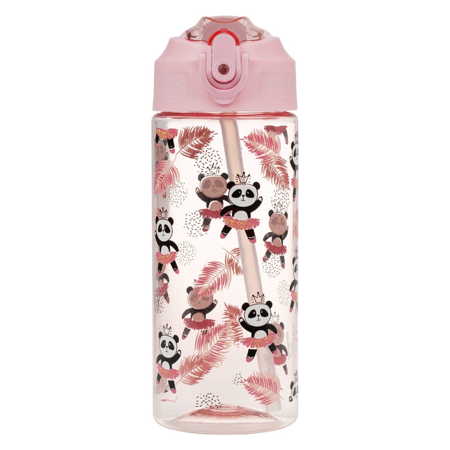 Tritan bottle with straw Panda, 500 ml