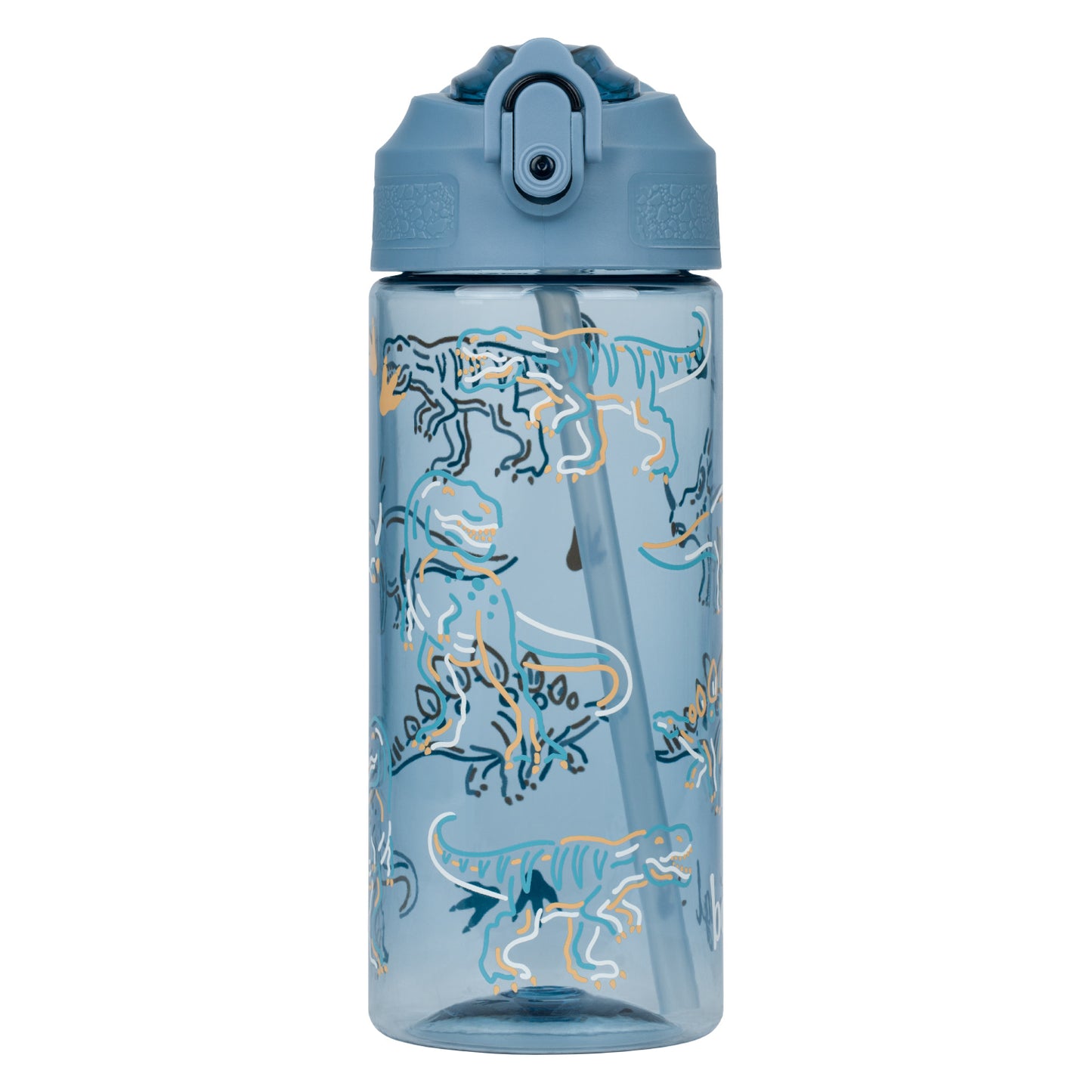 Tritan bottle with straw Dino, 500 ml