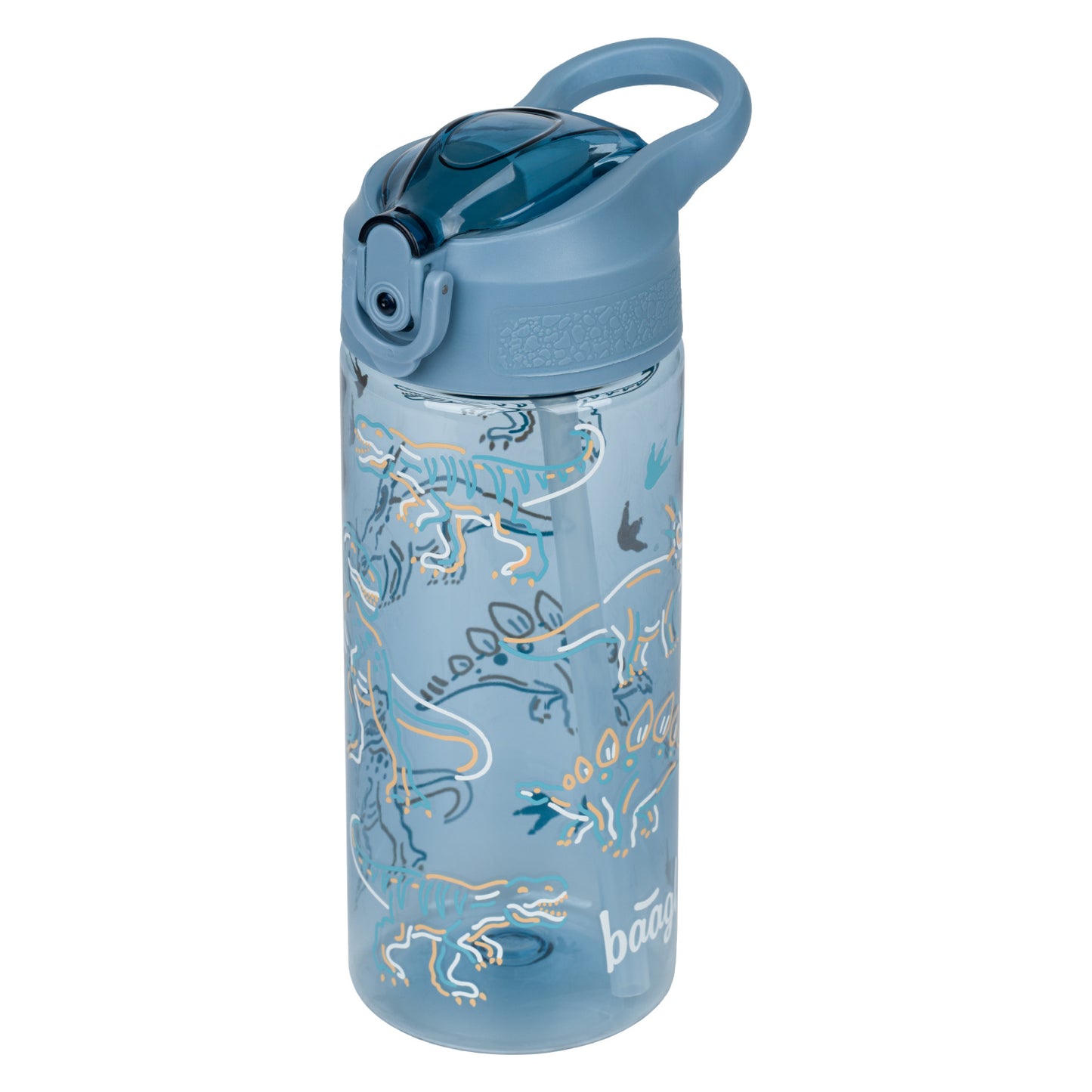 Tritan bottle with straw Dino, 500 ml