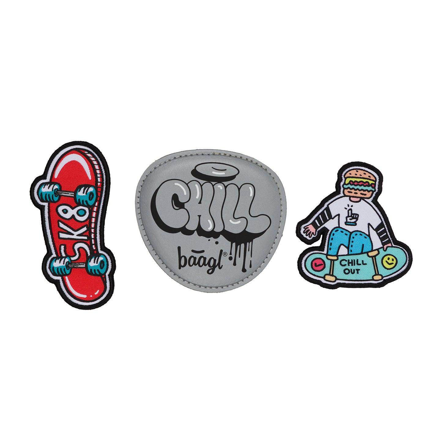 Baaglies patches 3 pcs Chill Skate Sk8