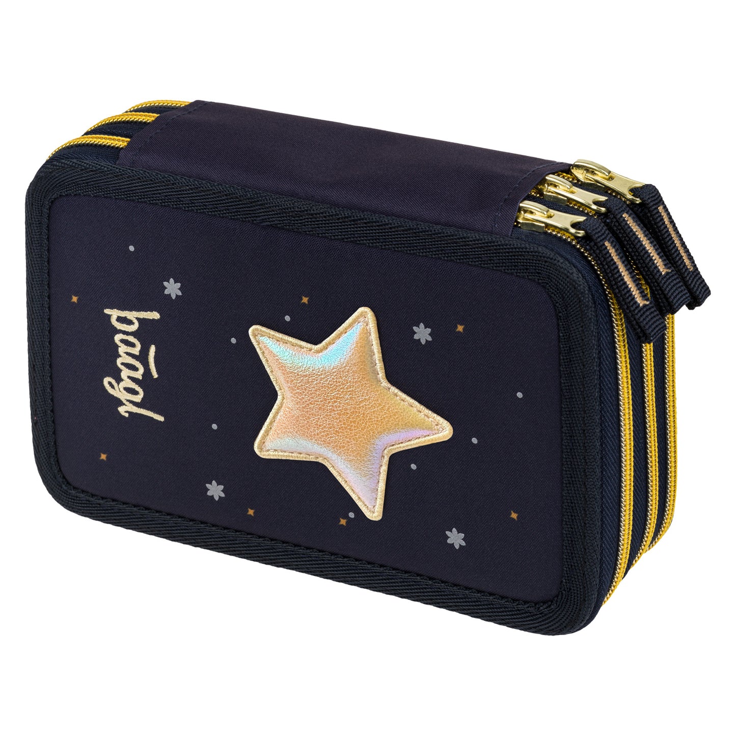 Three-tier pencil case Unicorn Gold