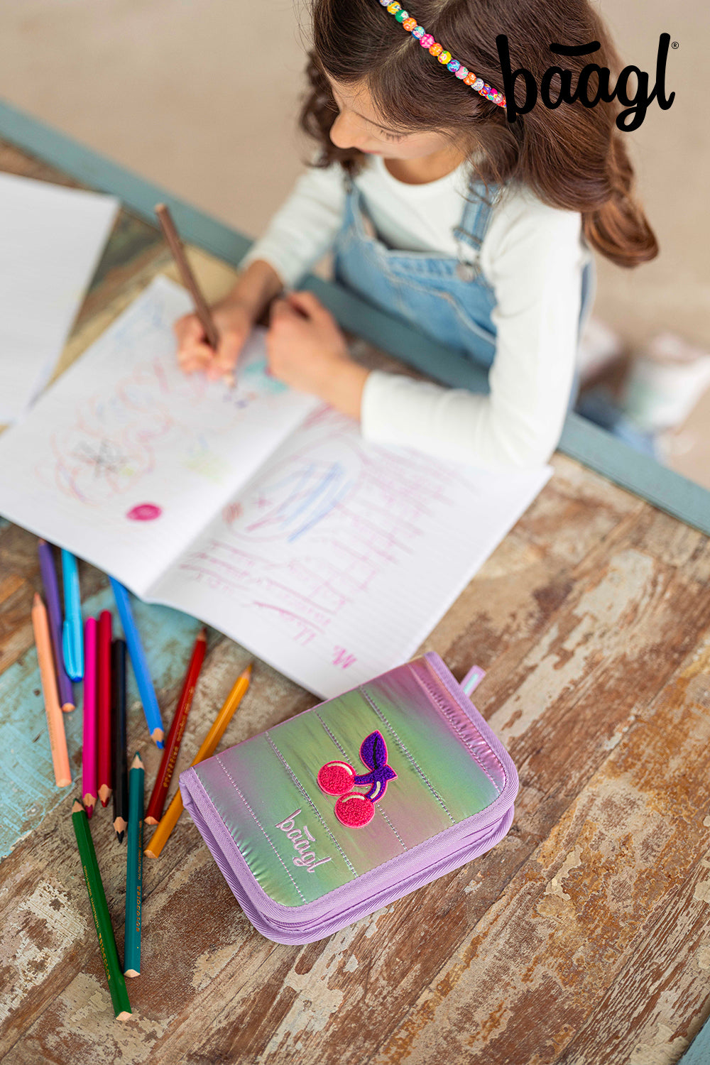 One-tier pencil case Lavender