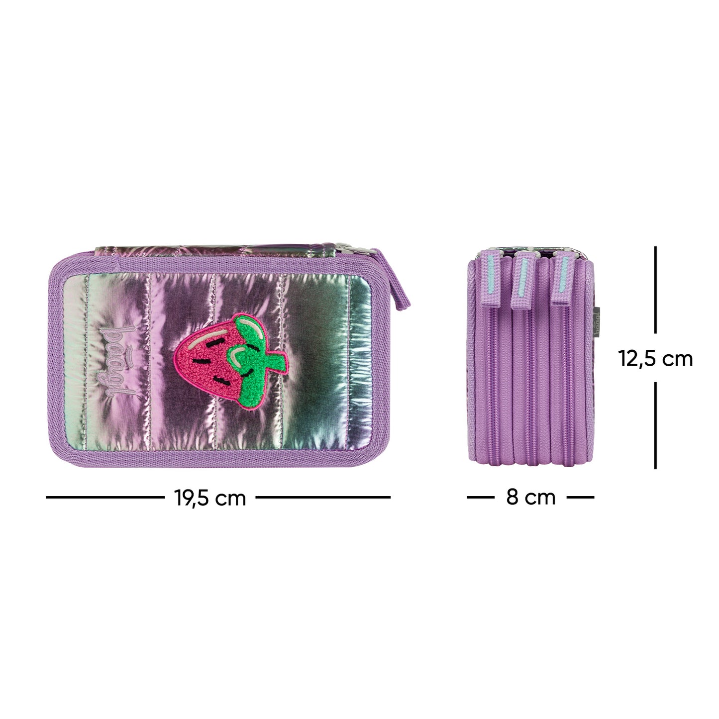 Three-tier pencil case Lavender