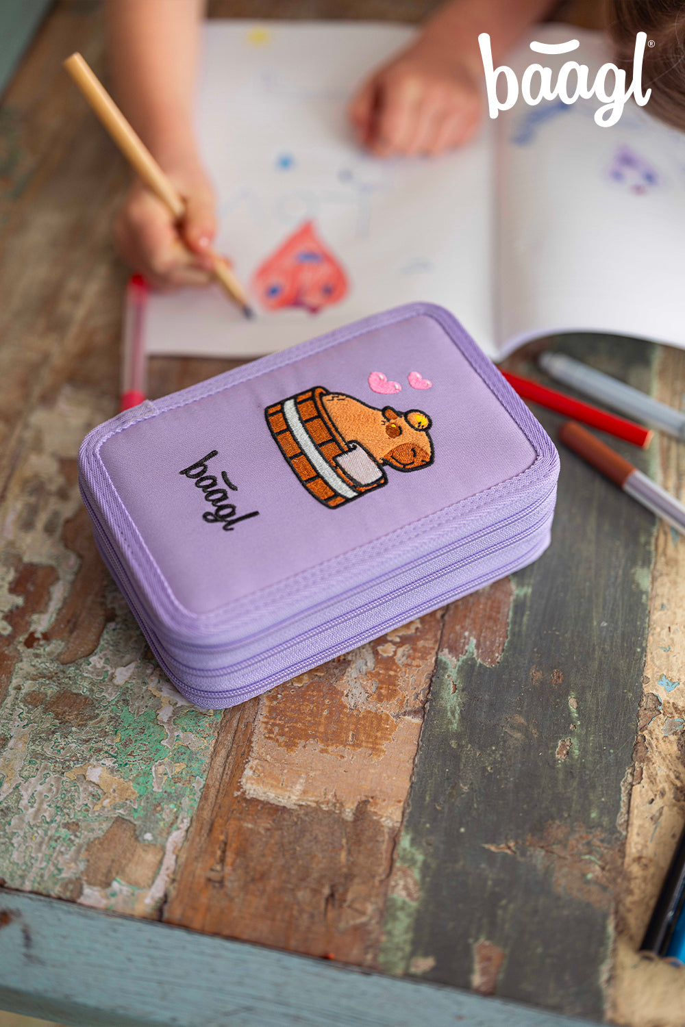 Three-tier pencil case Capybara