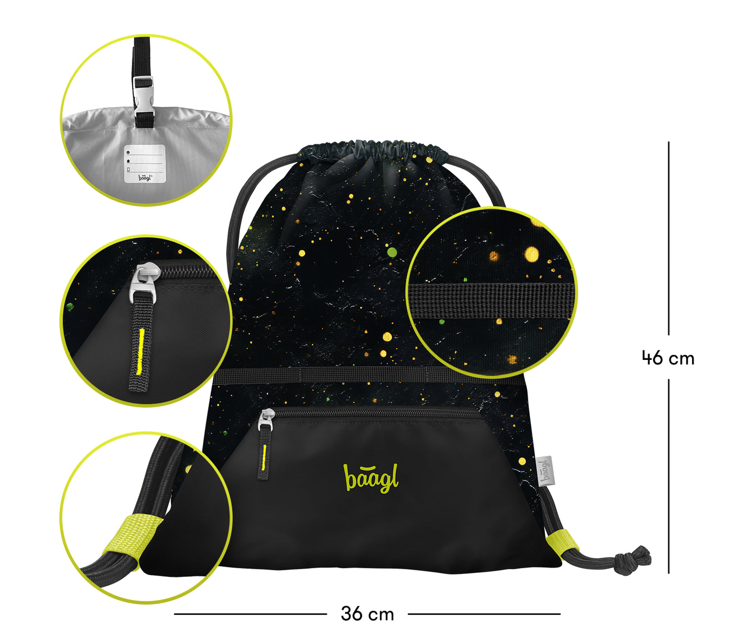 Gym sack with zip pocket Tractor