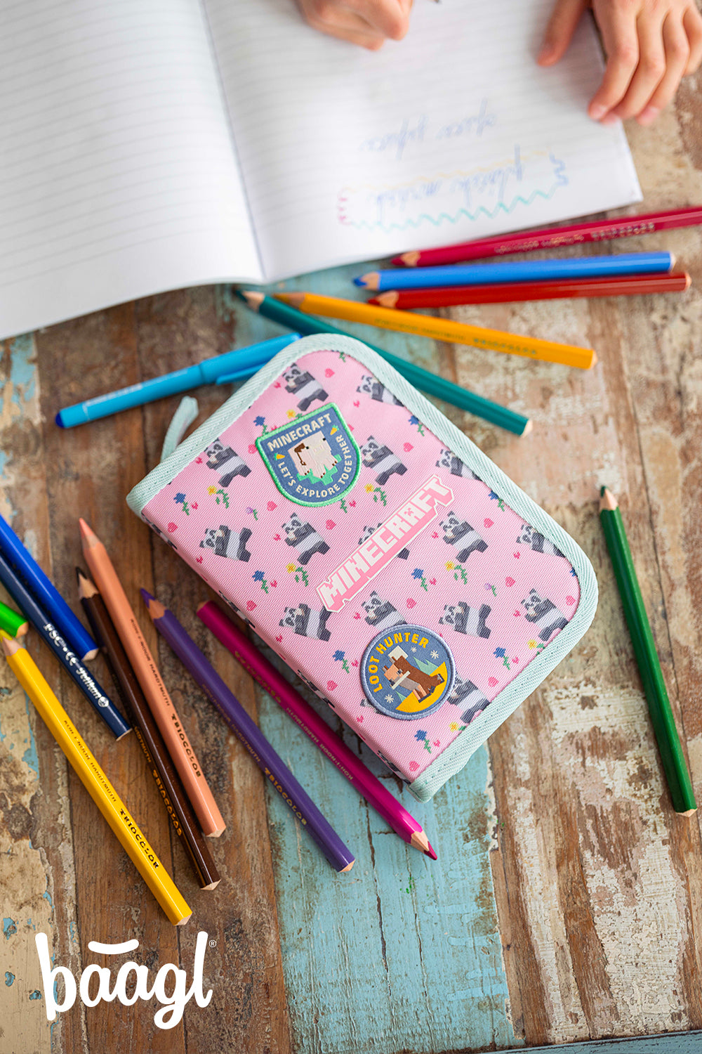 One-tier pencil case Minecraft Panda