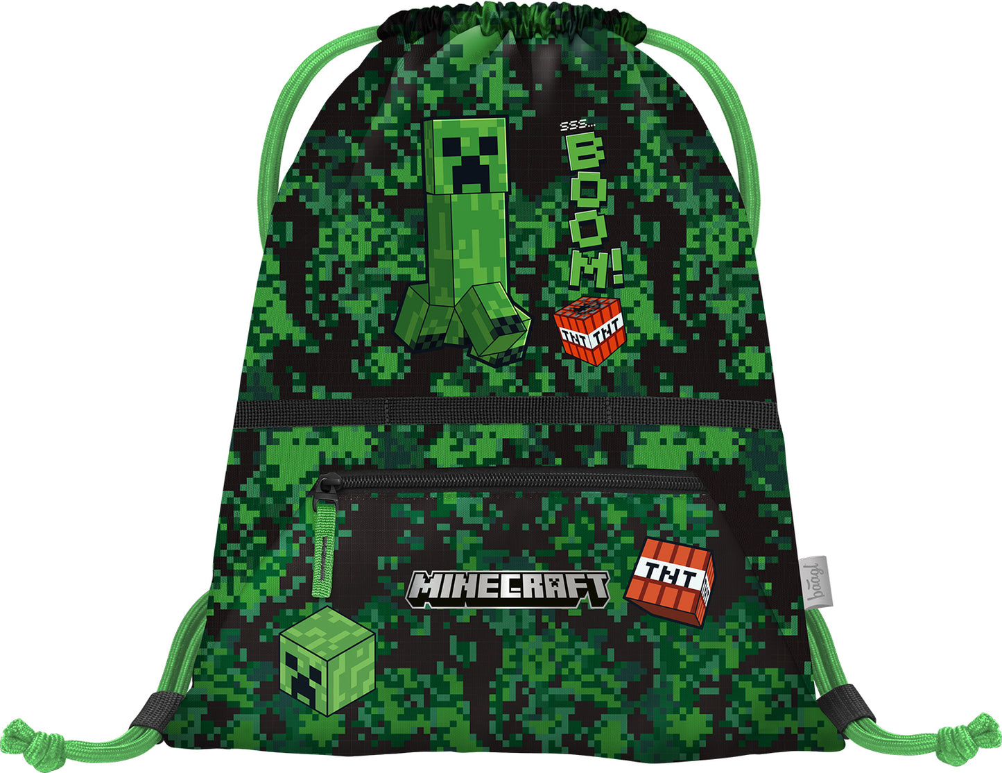 Gym sack with zip pocket Minecraft Boom
