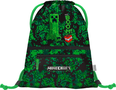 Gym sack with zip pocket Minecraft Boom