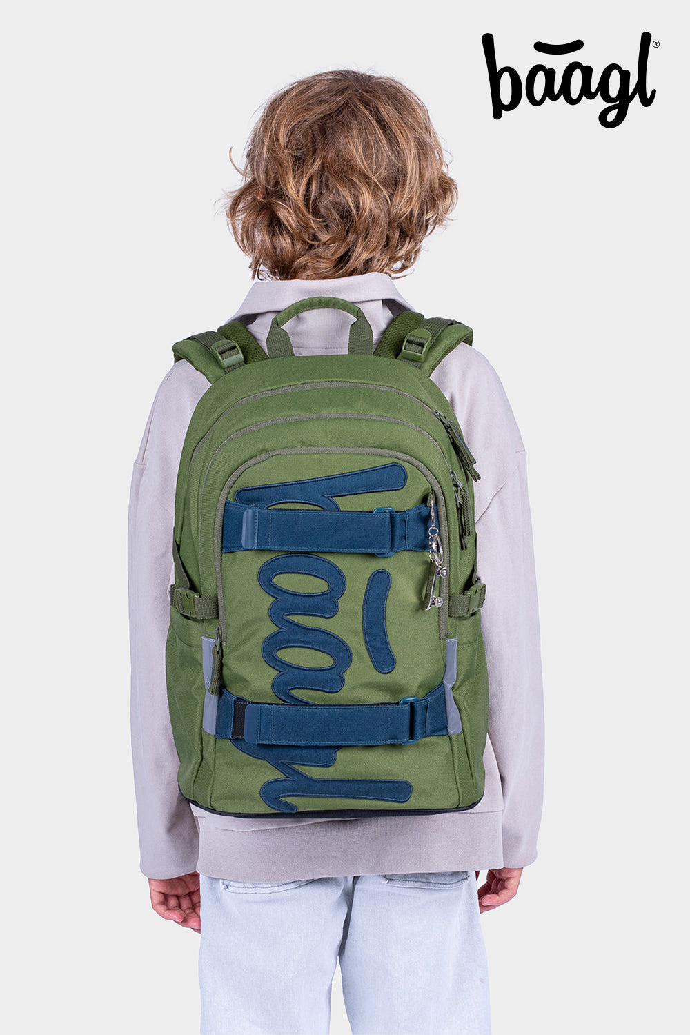 School backpack Skate Olive