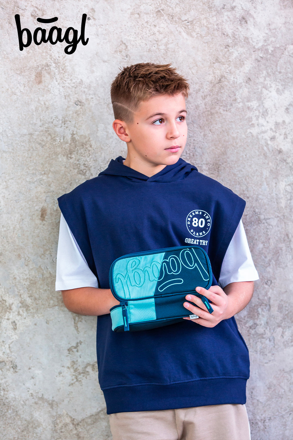 School etui Petrol