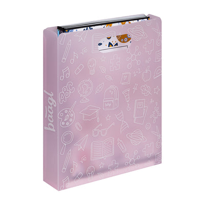 Plastic school file folder School Pink
