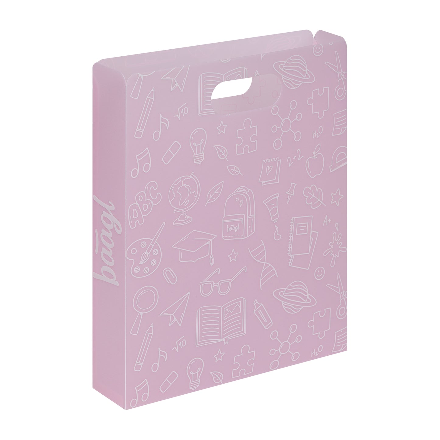 Plastic school file folder School Pink