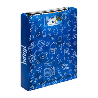 Plastic school file folder School Blue