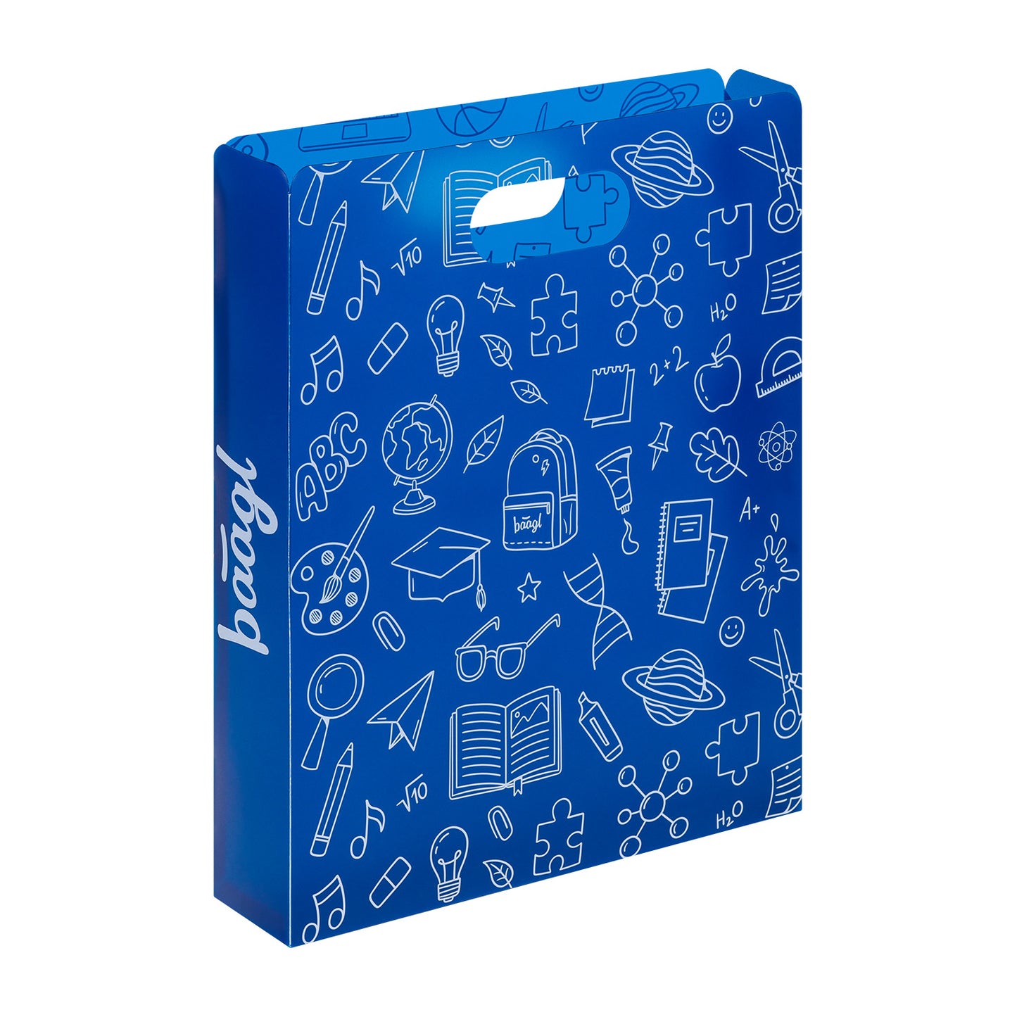 Plastic school file folder School Blue