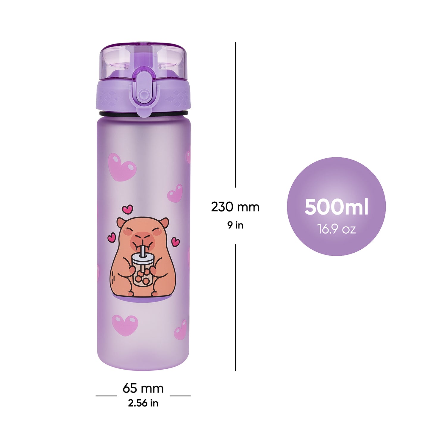 Tritan bottle Capybara, 500 ml