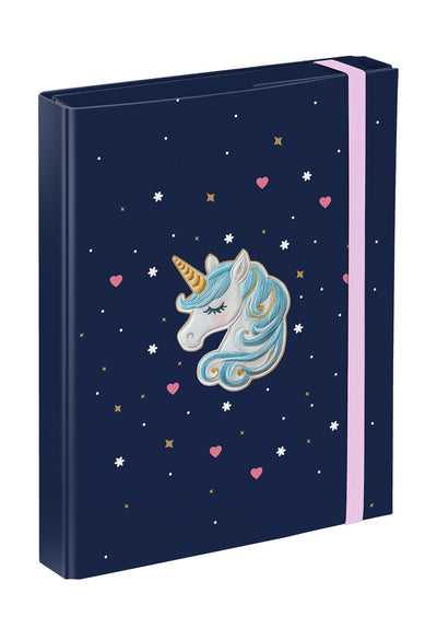 School file folder A5 Unicorn Gold