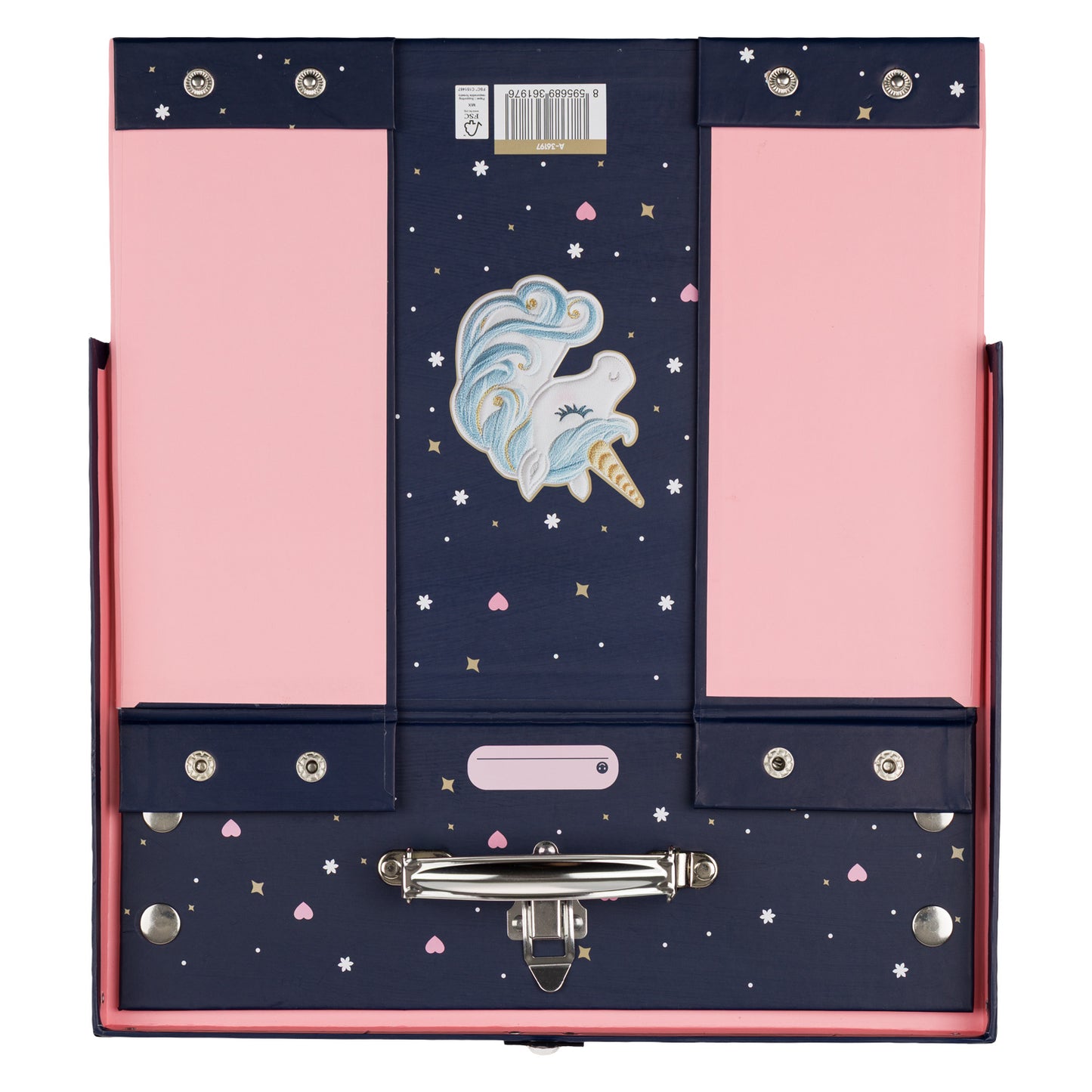 Foldable school supply box Unicorn Stars