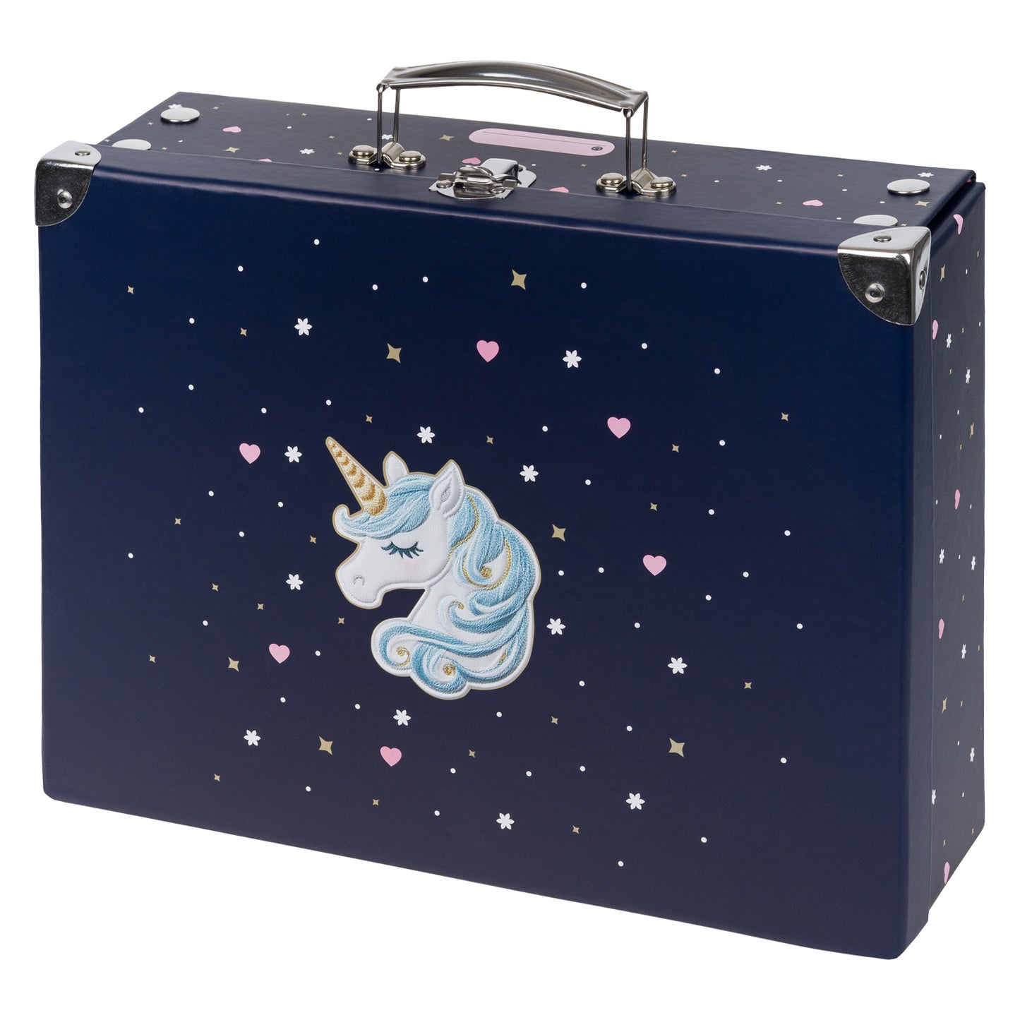 Foldable school supply box Unicorn Stars