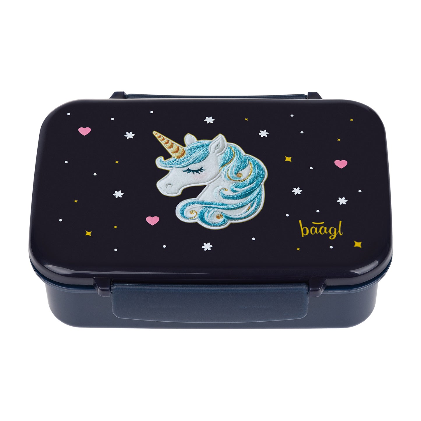 Lunch box with compartments Unicorn Gold