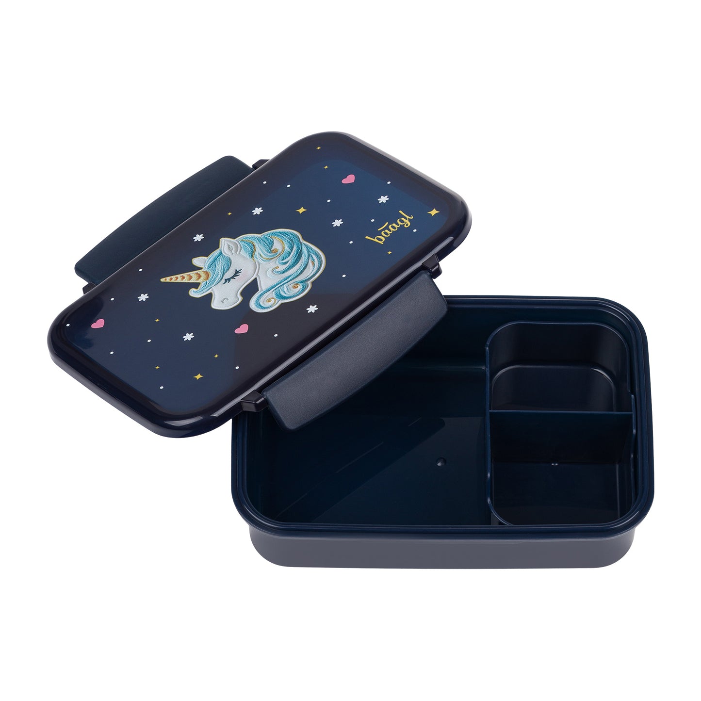 Lunch box with compartments Unicorn Gold