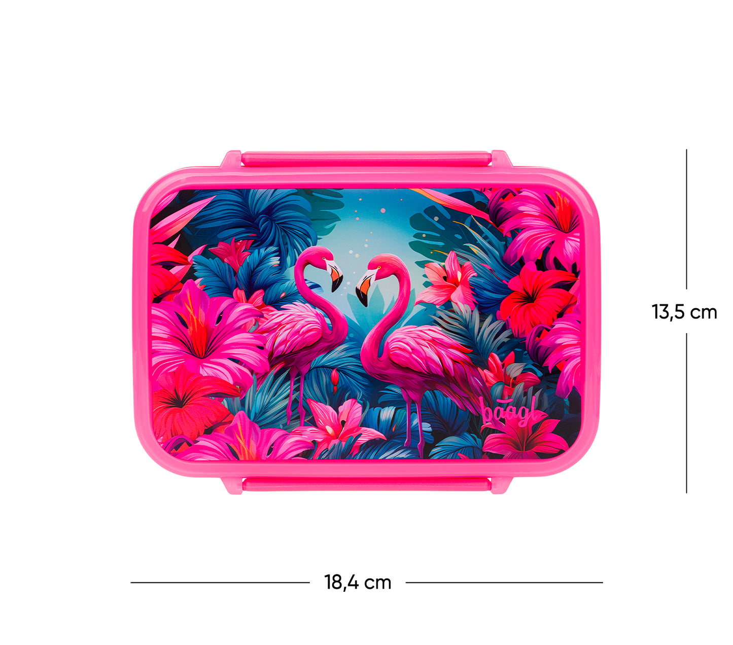 Lunch box with compartments Flamingo