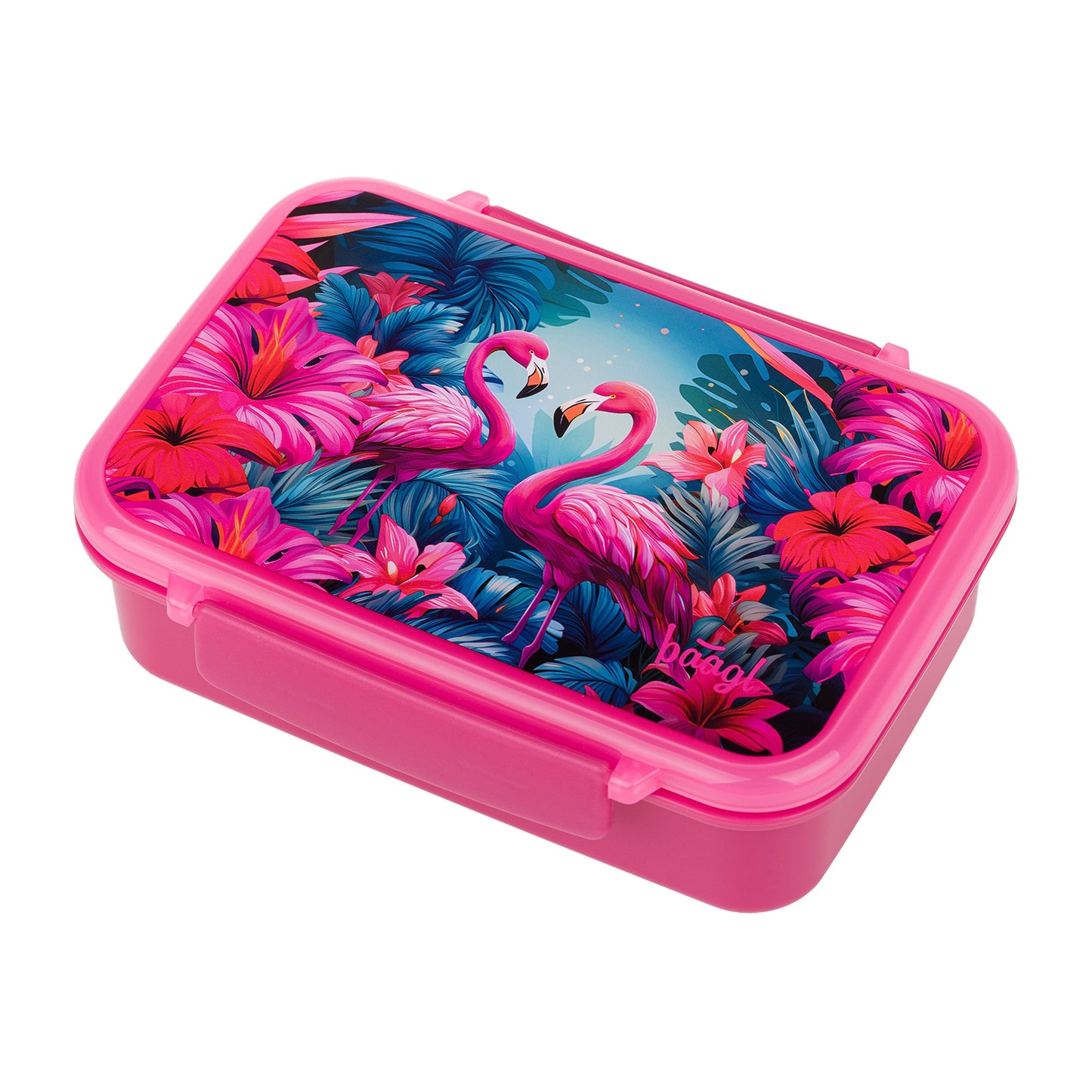 Lunch box with compartments Flamingo