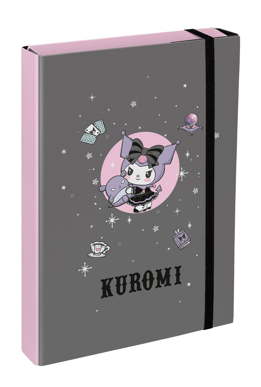 School file folder A4 Jumbo Kuromi Grey