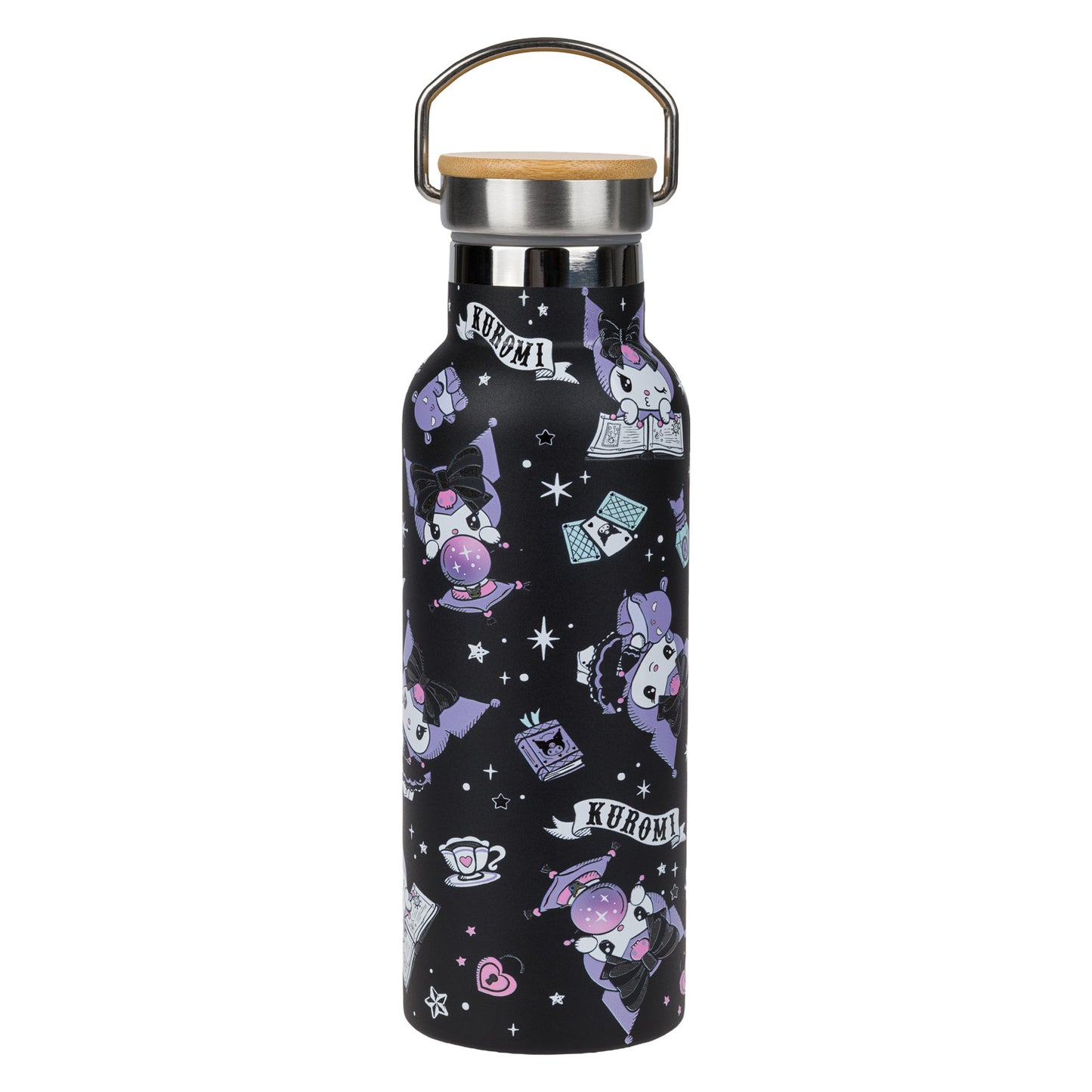 Thermo bottle with bamboo lid Kuromi Fortune Dream, 500 ml