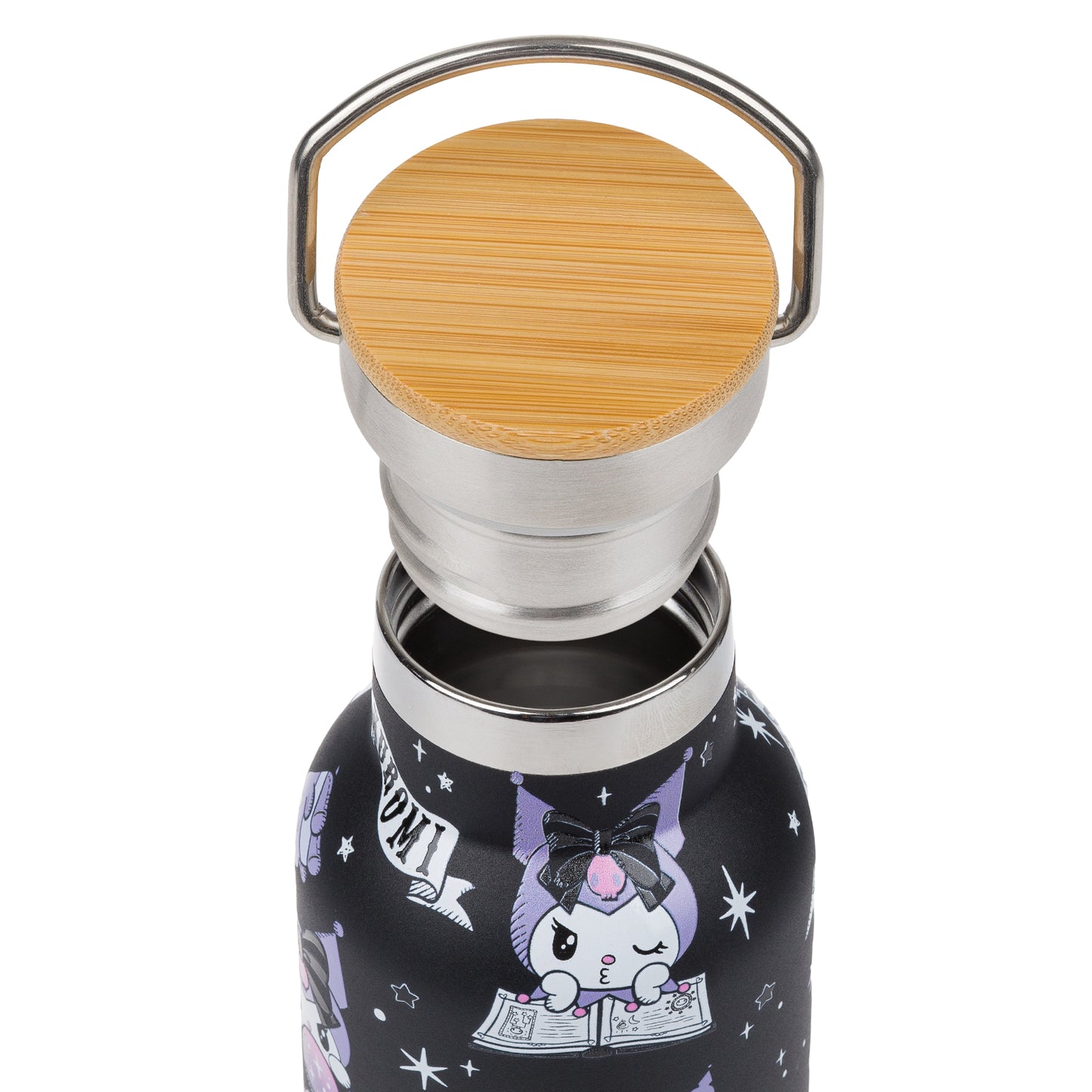 Thermo bottle with bamboo lid Kuromi Fortune Dream, 500 ml