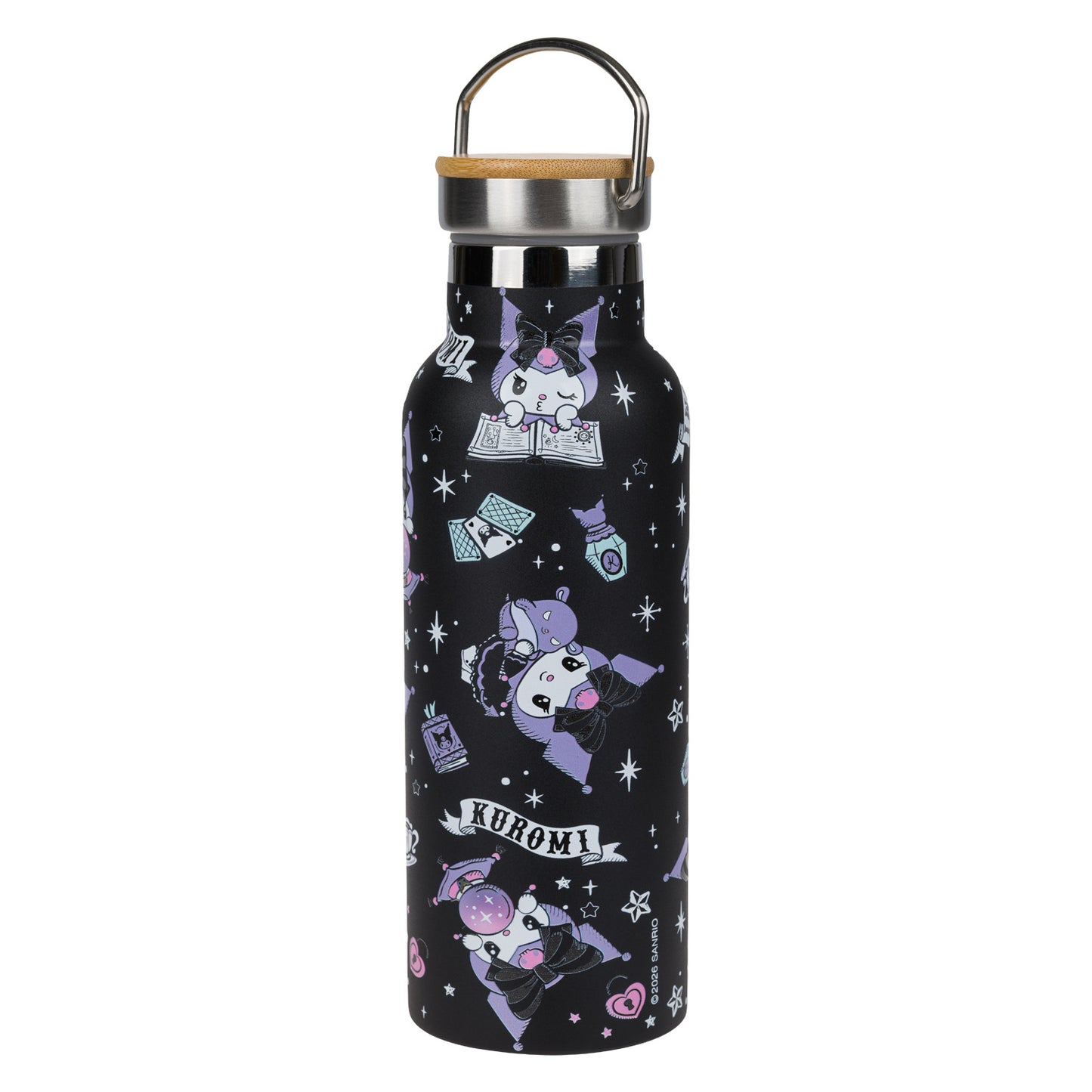 Thermo bottle with bamboo lid Kuromi Fortune Dream, 500 ml