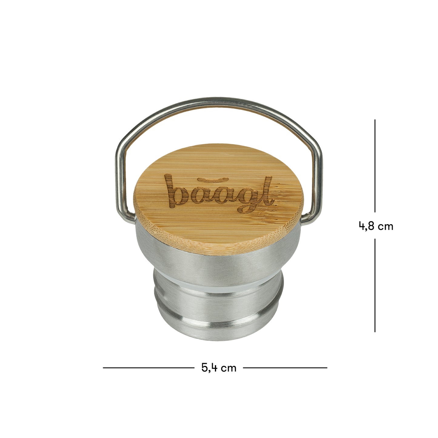 Bamboo-metal replacement cap for BAAGL insulated bottle