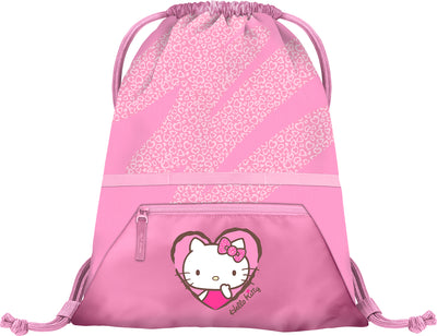 Gym sack with zip pocket Hello Kitty Sweet Leopard