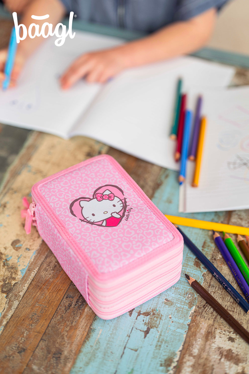 Three-tier pencil case Hello Kitty Sweet Leopard