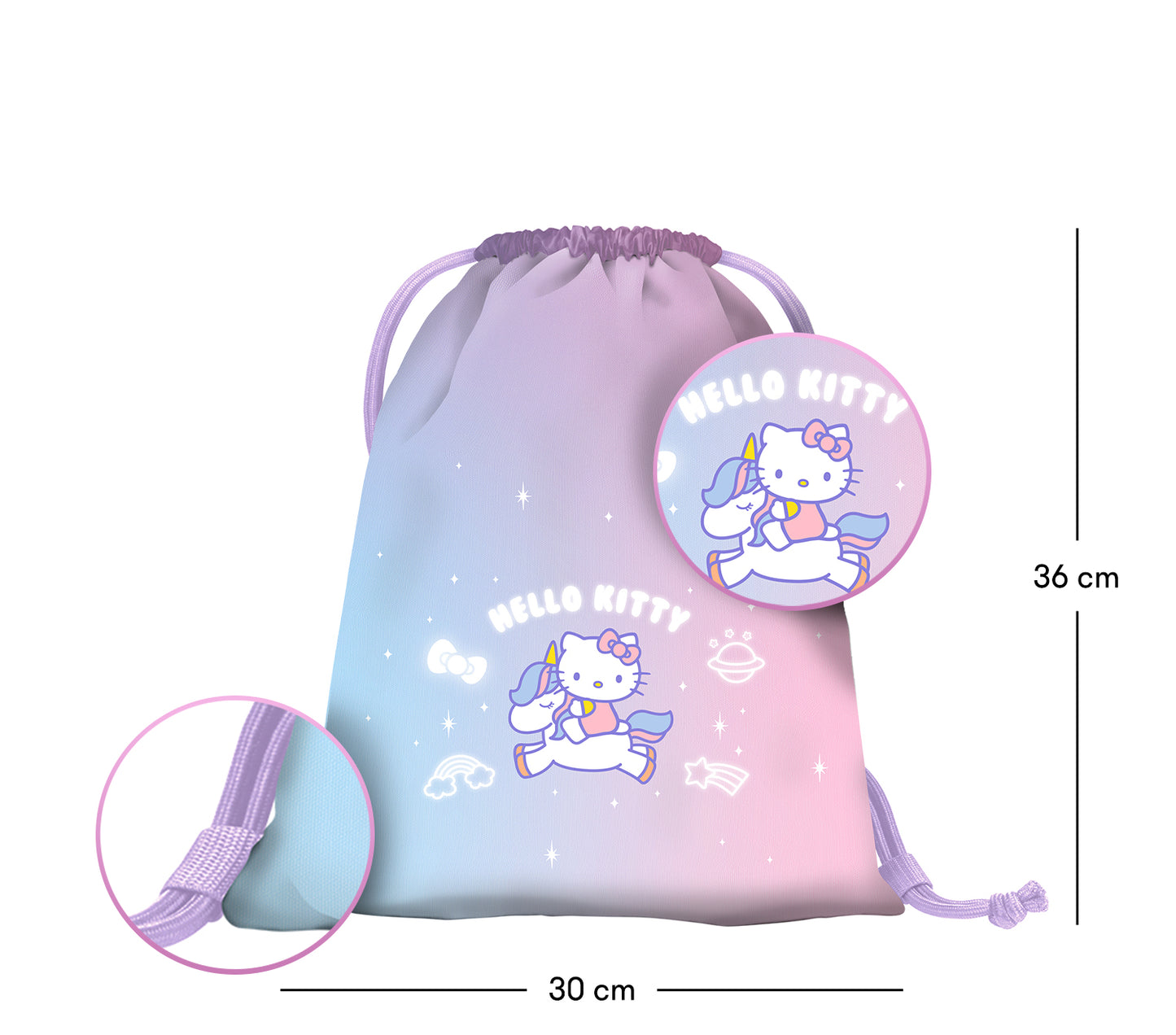 Preschool gym sack Hello Kitty Unicorn