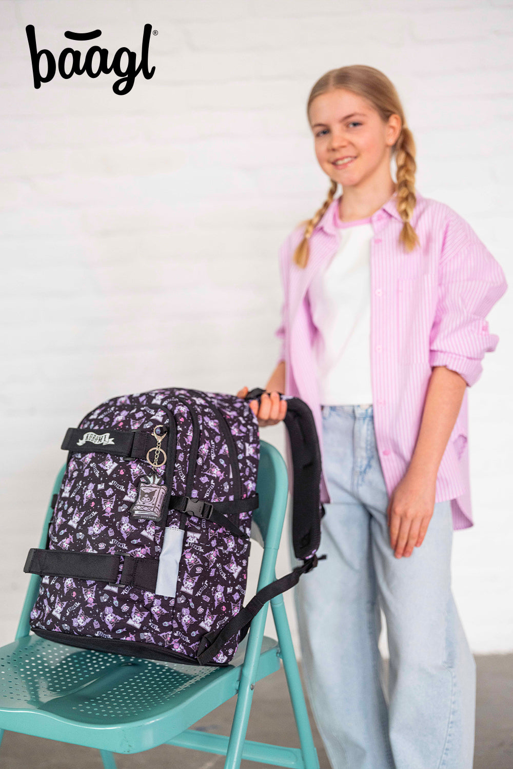 School backpack Skate Kuromi Black